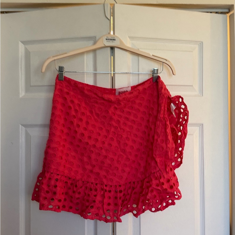 Solid & Striped Pink Eyelet Pareo